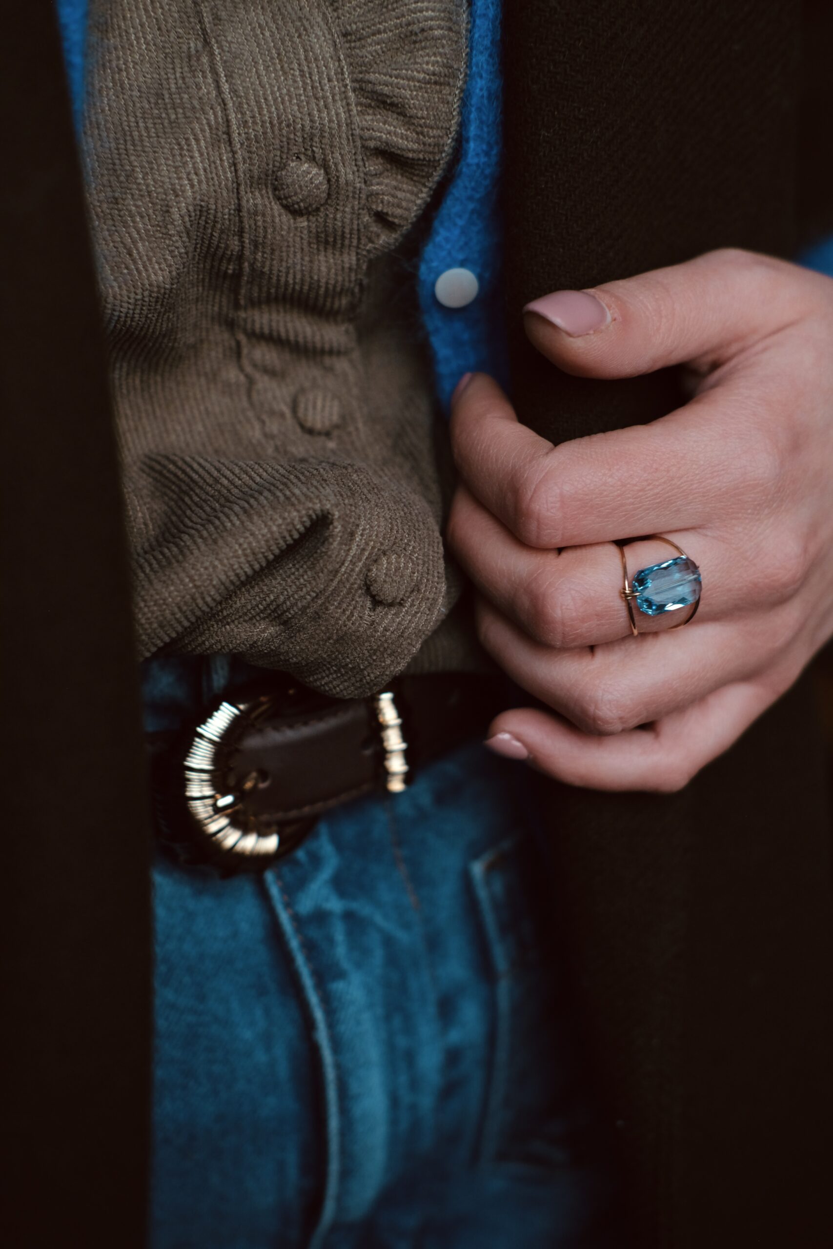 Bague rectangulaire en cristal ‘Quartz’